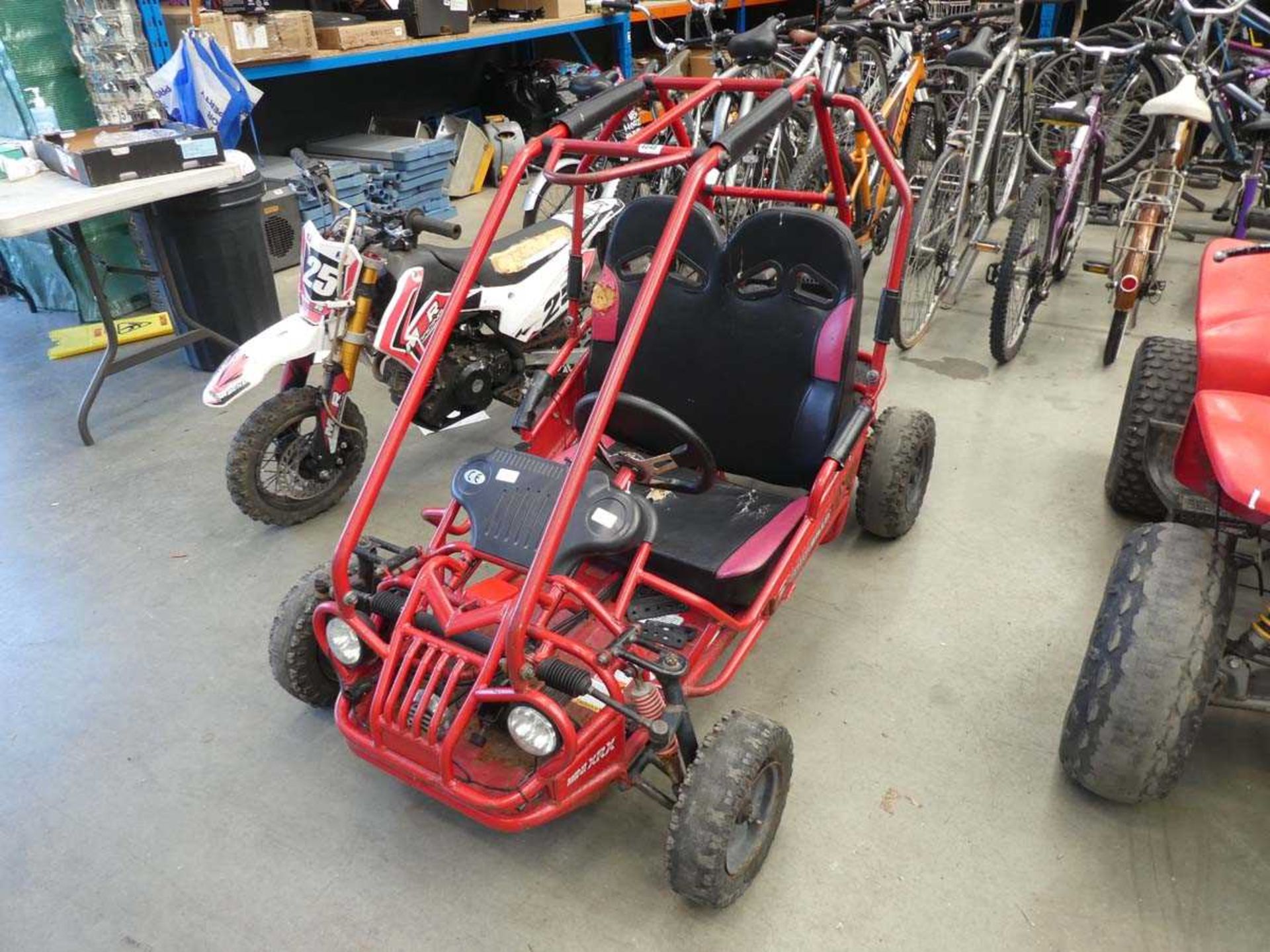 Mini XRX two seater quad style petrol powered go-kart - Image 2 of 3