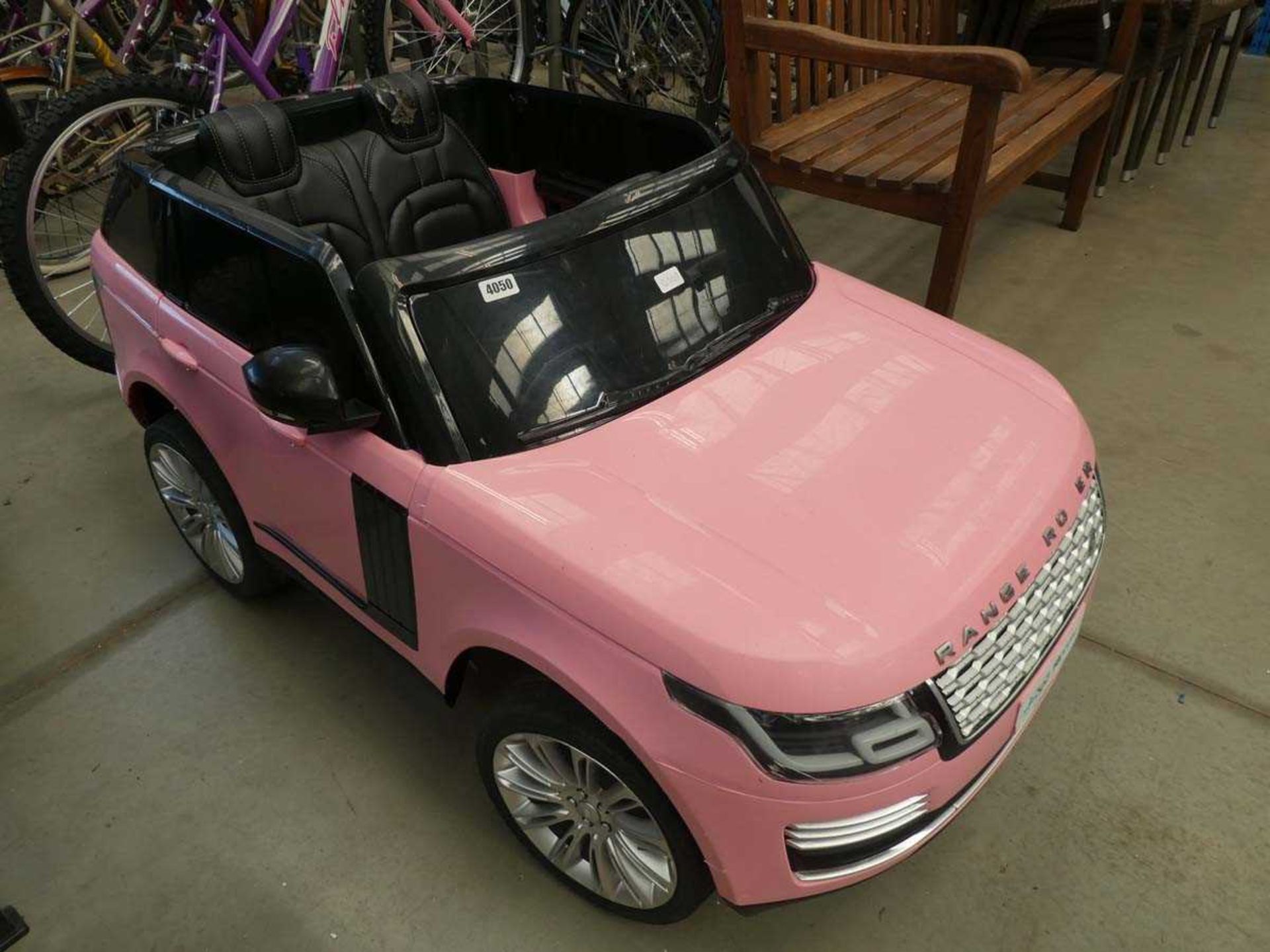 Pink electric powered child's Range Rover