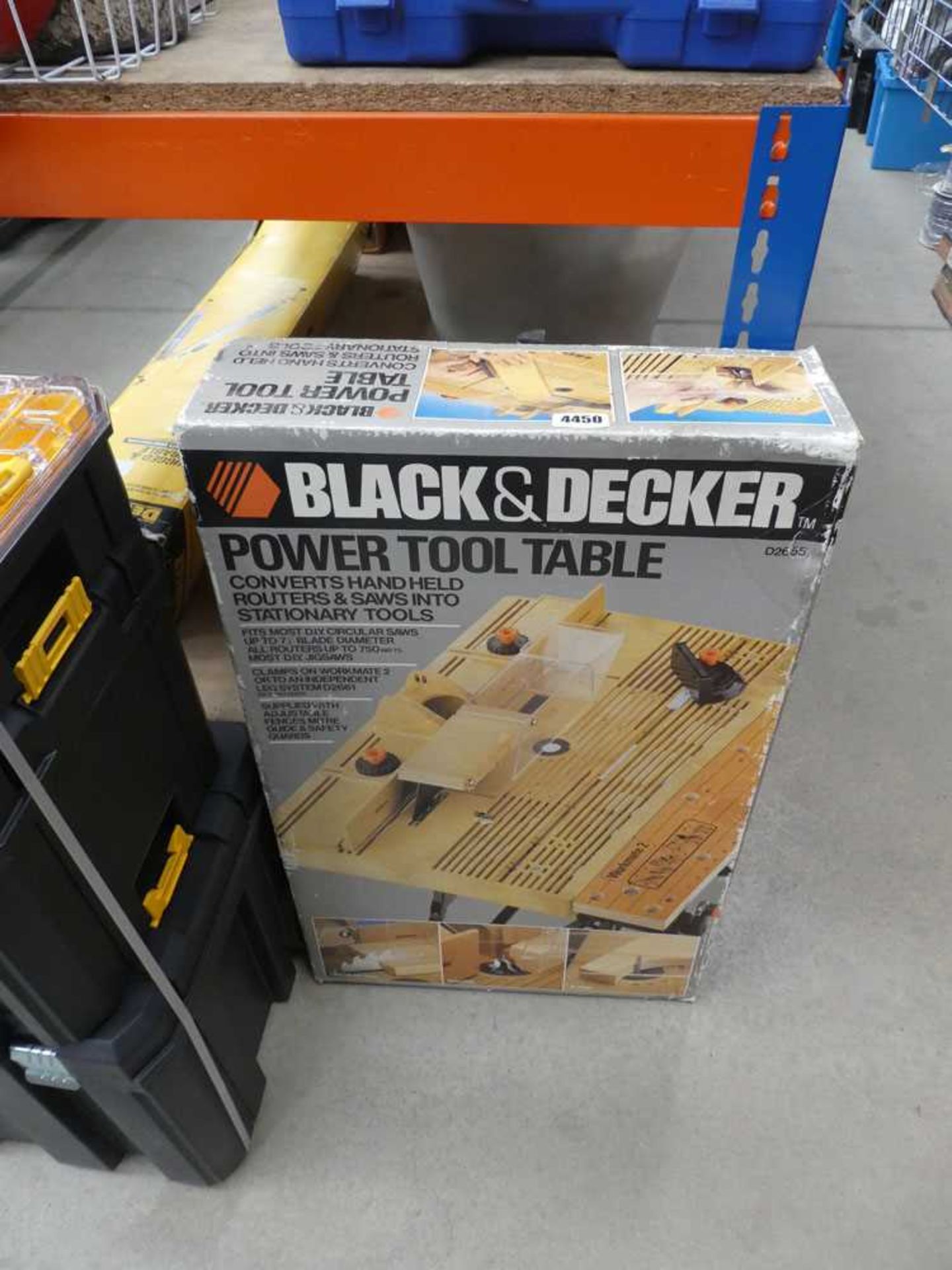 Black and Decker power tool table