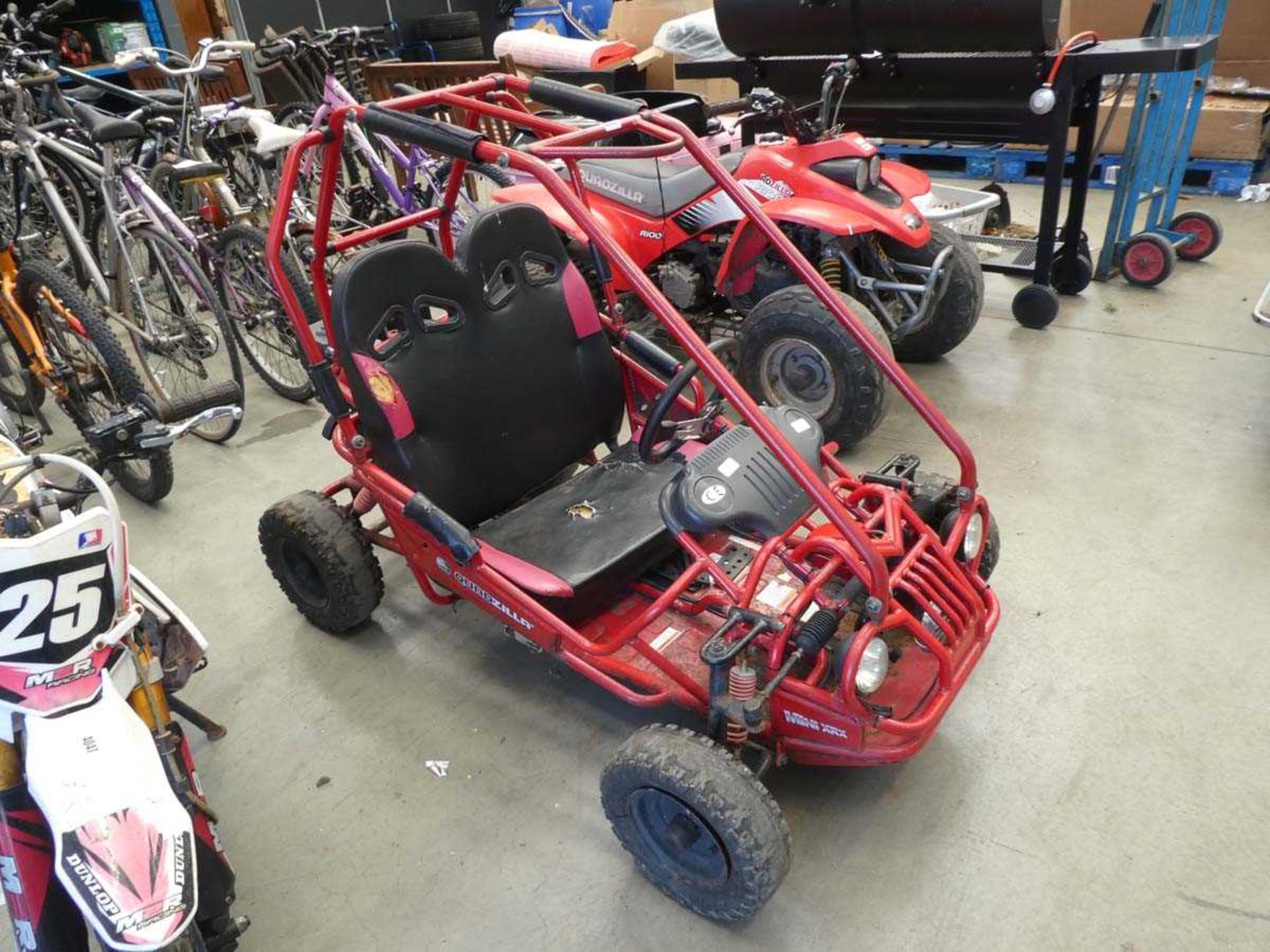 Mini XRX two seater quad style petrol powered go-kart
