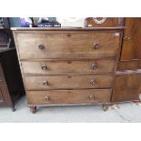 Victorian mahogany chest of four drawers