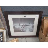 Framed and glazed photographic print of an aeroplane