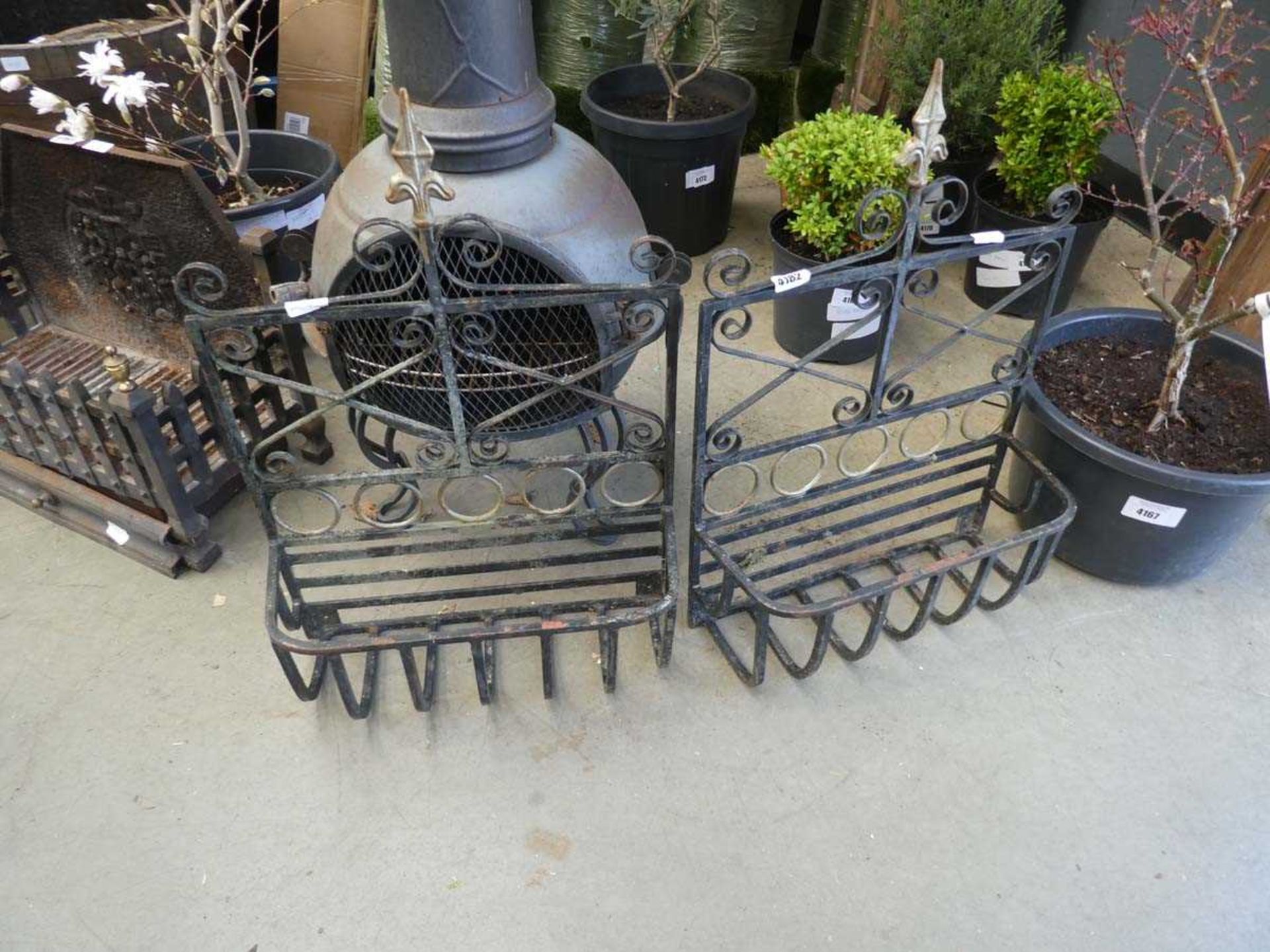 Two wall hanging baskets