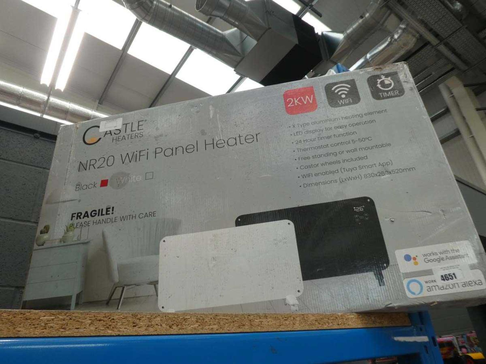 Castle boxed Wifi panel heater
