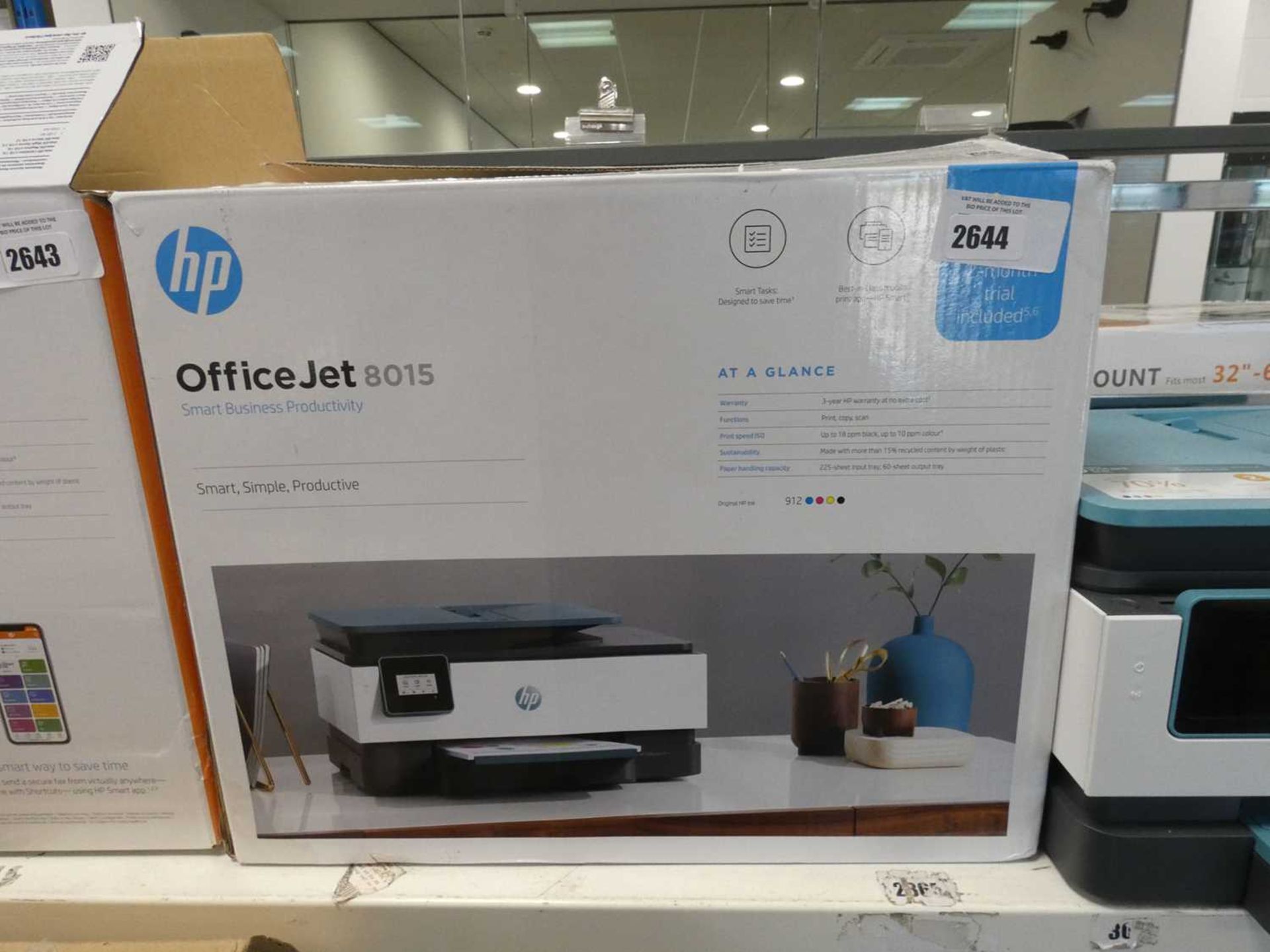 +VAT HP Officejet 8015 printer in box