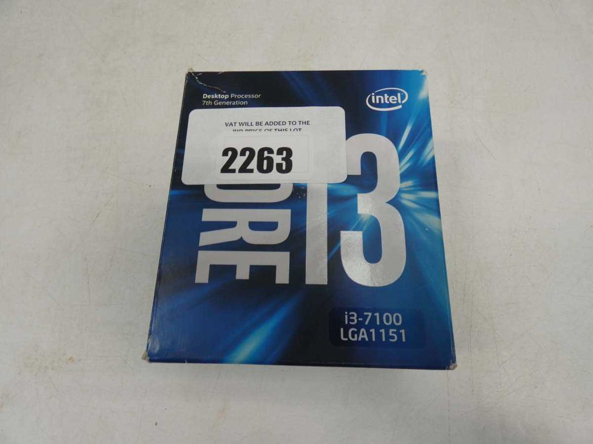 +VAT Intel i3-7100 LGA1151 processor and fan