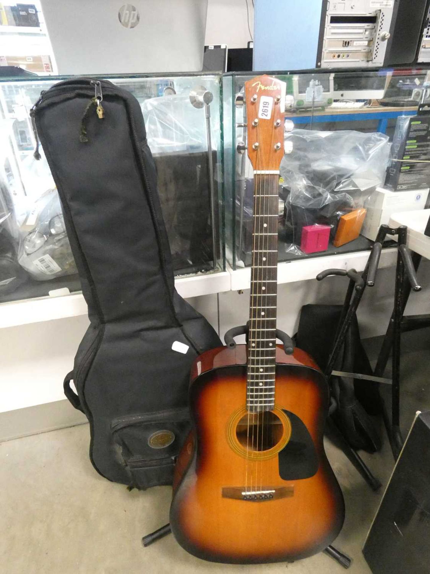 Fender 6 string acoustic guitar with gig bag
