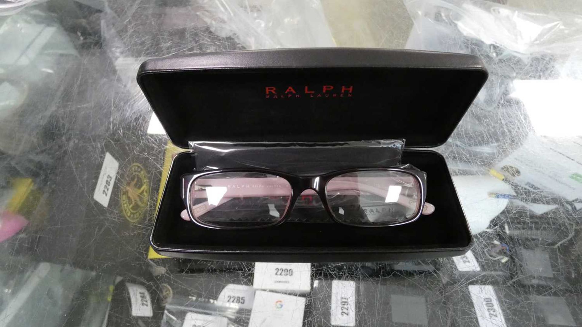 Pair of Ralph Lauren reading glasses in pink with box - Image 2 of 2