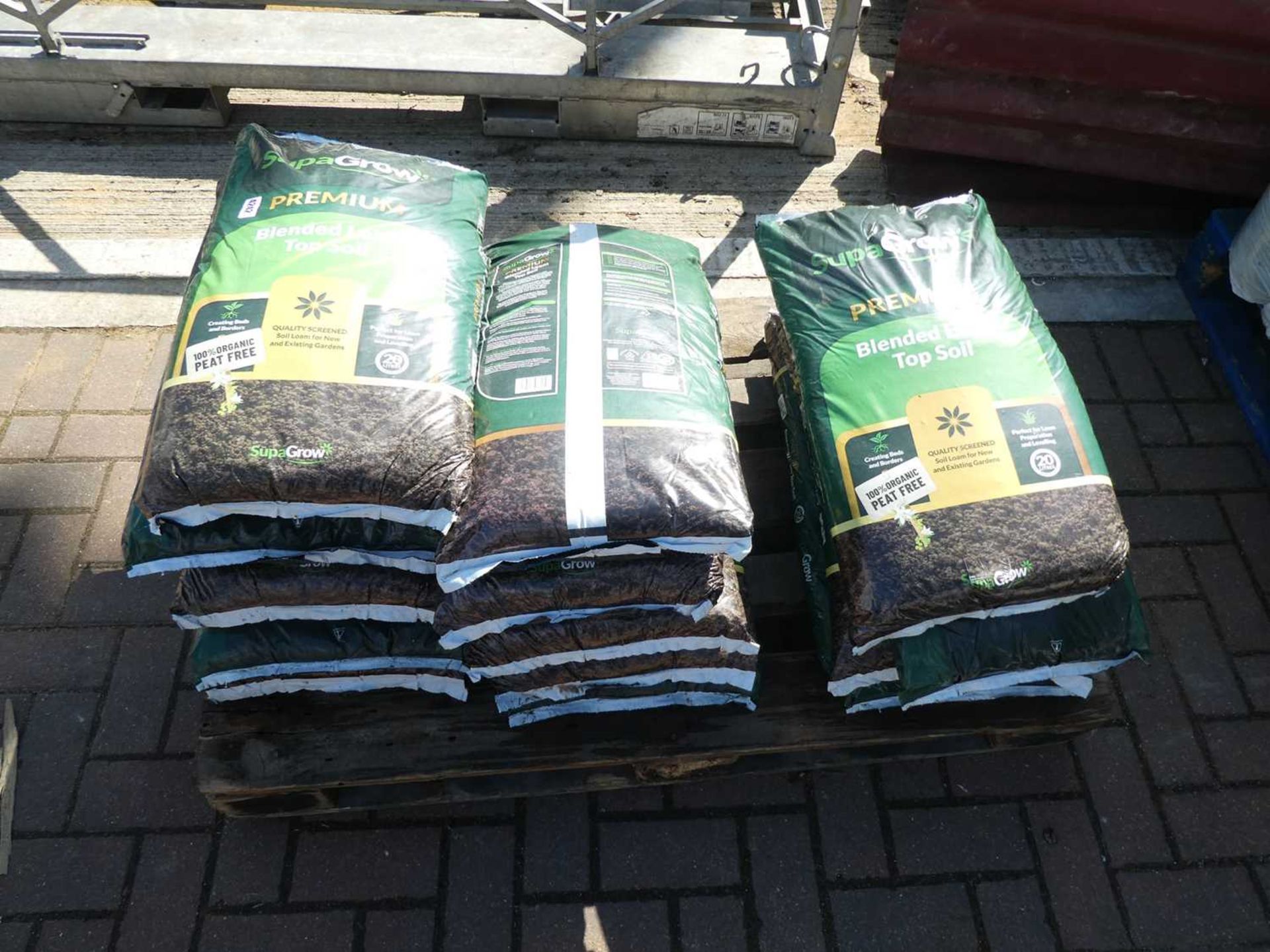 Crate of 16 bags of premium blended loam topsoil