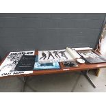 Quantity of The Beatles items incl. poster, bowl and small mirror