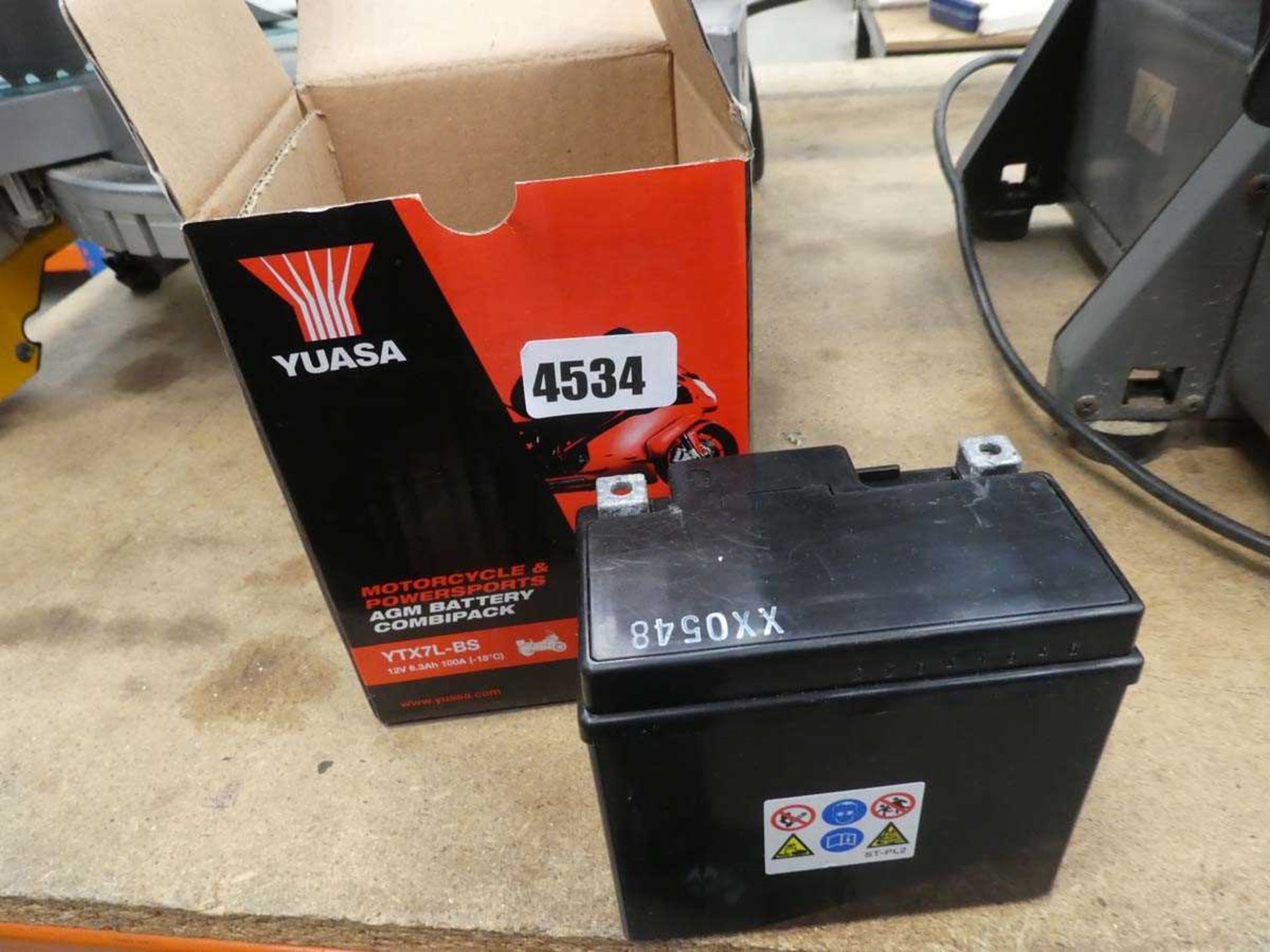 Motorcycle battery (used)