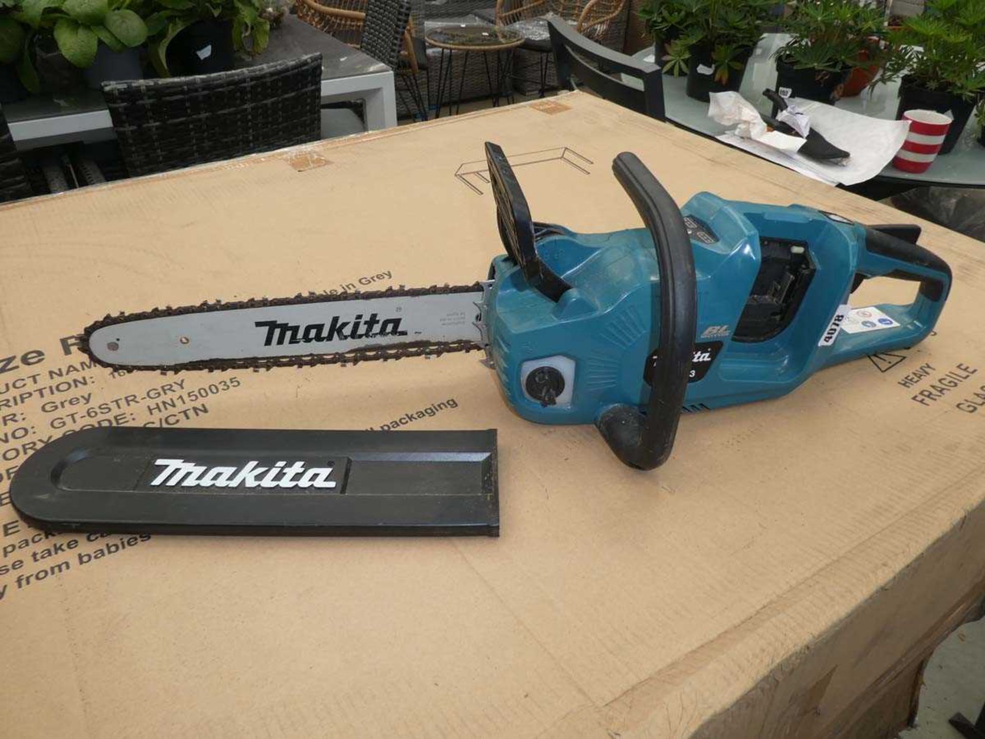 Makita battery powered chainsaw