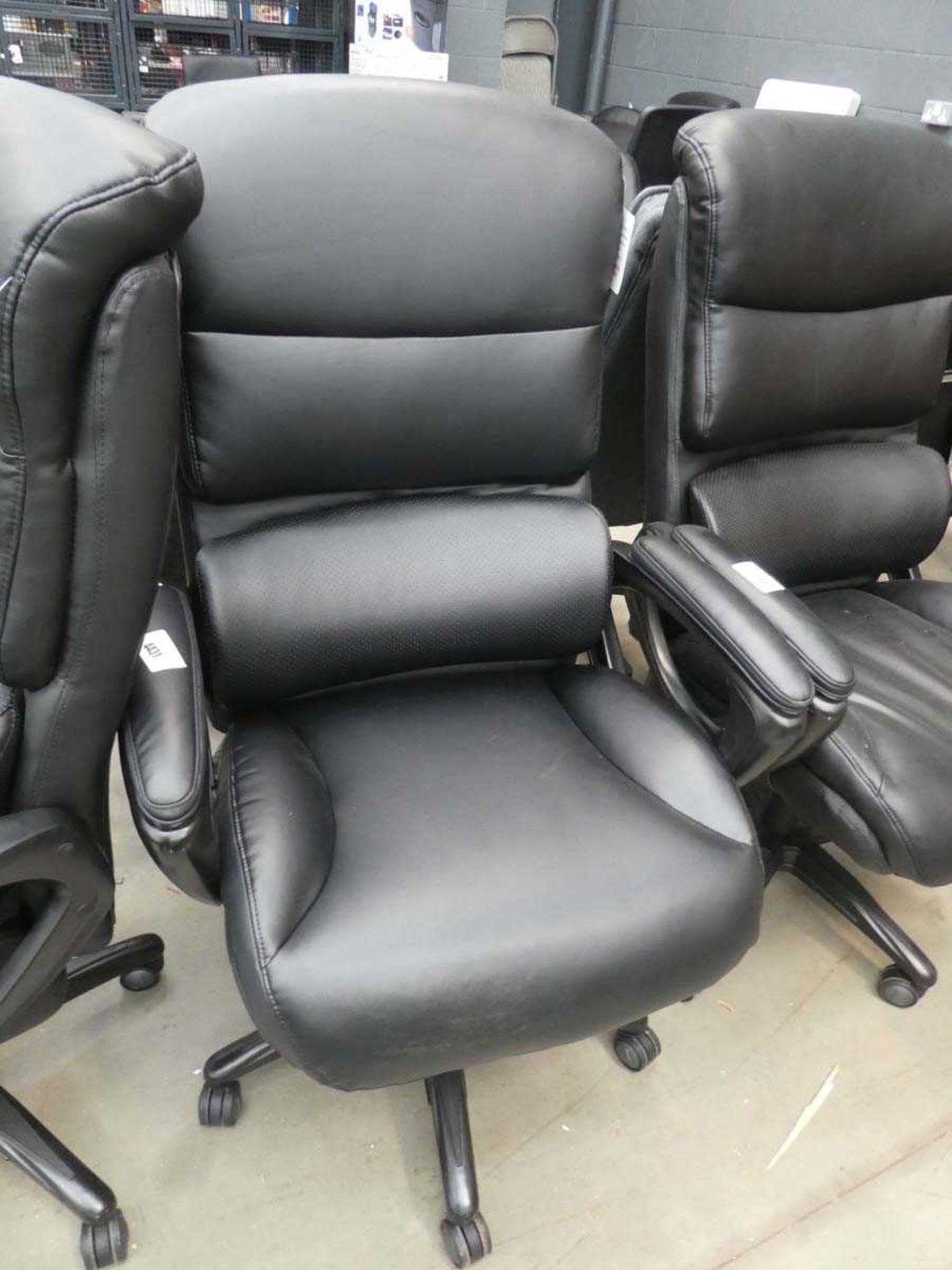 +VAT Black highback executive style swivel armchair