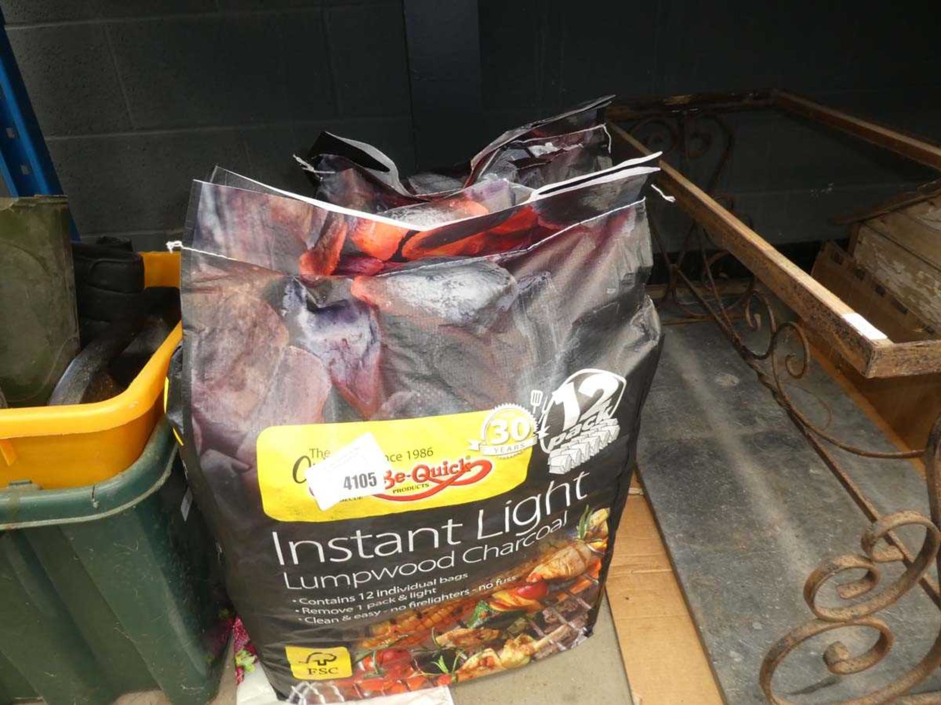 +VAT 2 large bags of instant light lumpwood charcoal