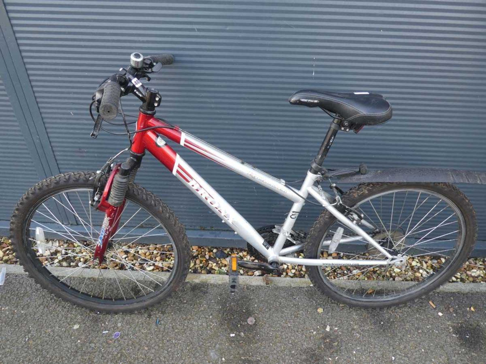 Bronx red and silver mountain bike