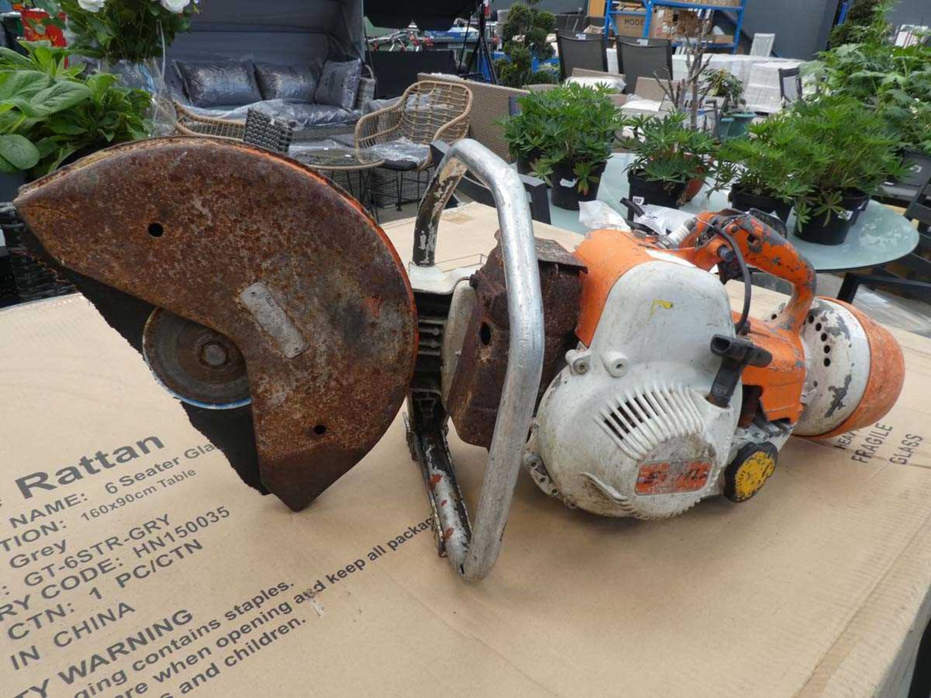 Stihl petrol powered disc cutter