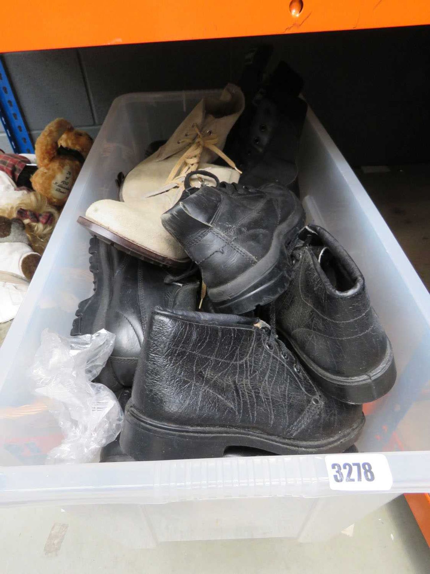 Box containing various boots