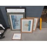 Quantity of prints to include ships at sea and winter landscape
