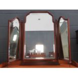Three panelled dressing table mirror