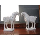 Pair of ceramic Tang style horses