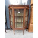 Edwardian china cabinet with canted side panels