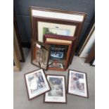 Quantity of Impressionist prints, advertising mirrors, Bedford cottages, Eiffel tower and