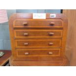 Table top Art Deco style four drawer collector's cabinet