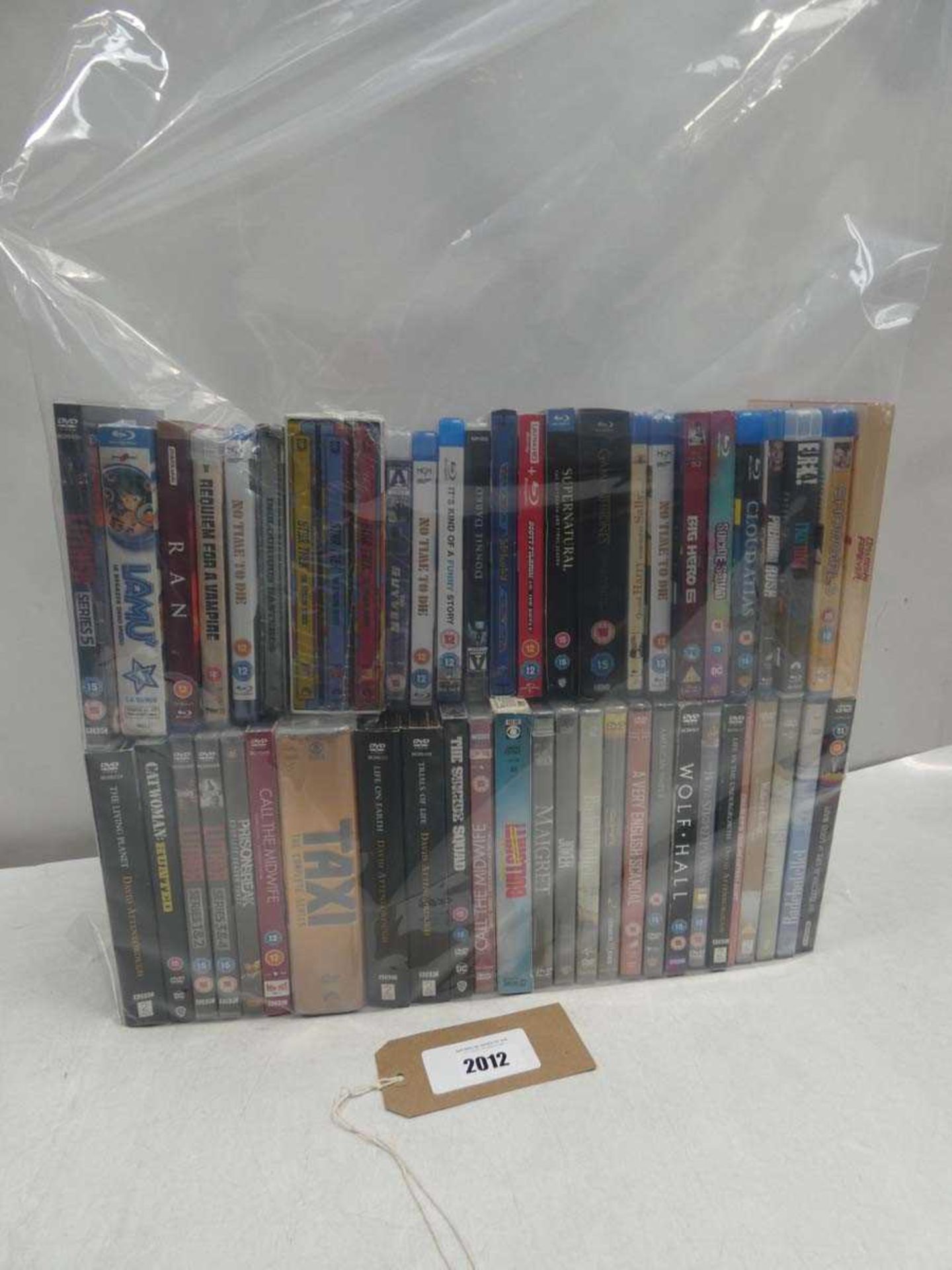 +VAT Bag containing Blu-Ray and DVD films/boxsets