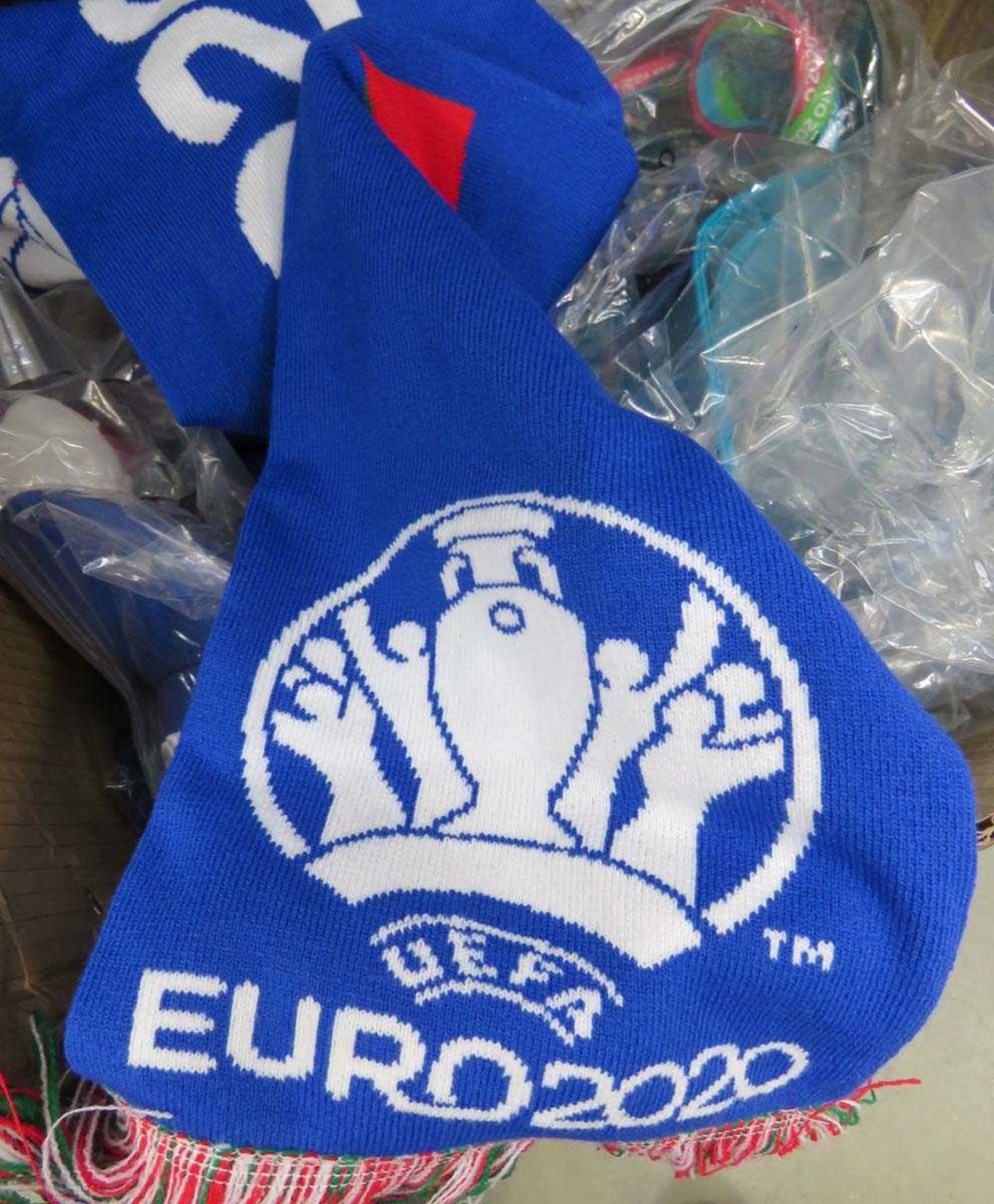 +VAT Box of Euro 2020 merchandise to include hats, scarfs, keyrings etc - Image 3 of 3