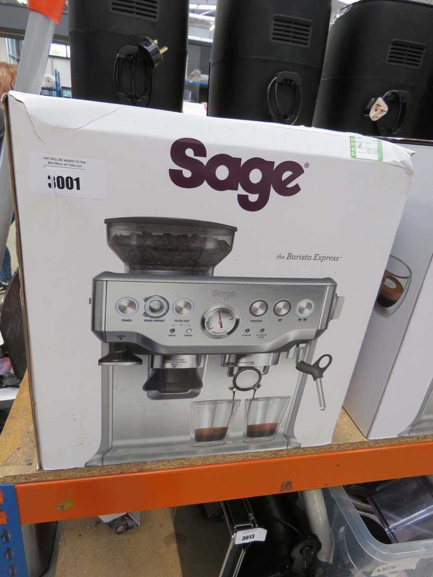 +VAT Sage Barista Express coffee machine