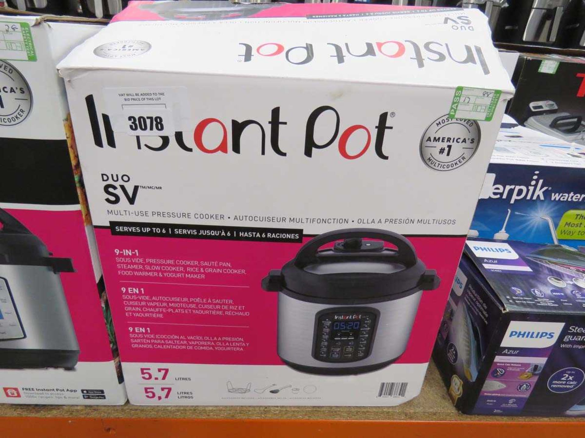 +VAT Instant Pot Due SV multi use pressure cooker