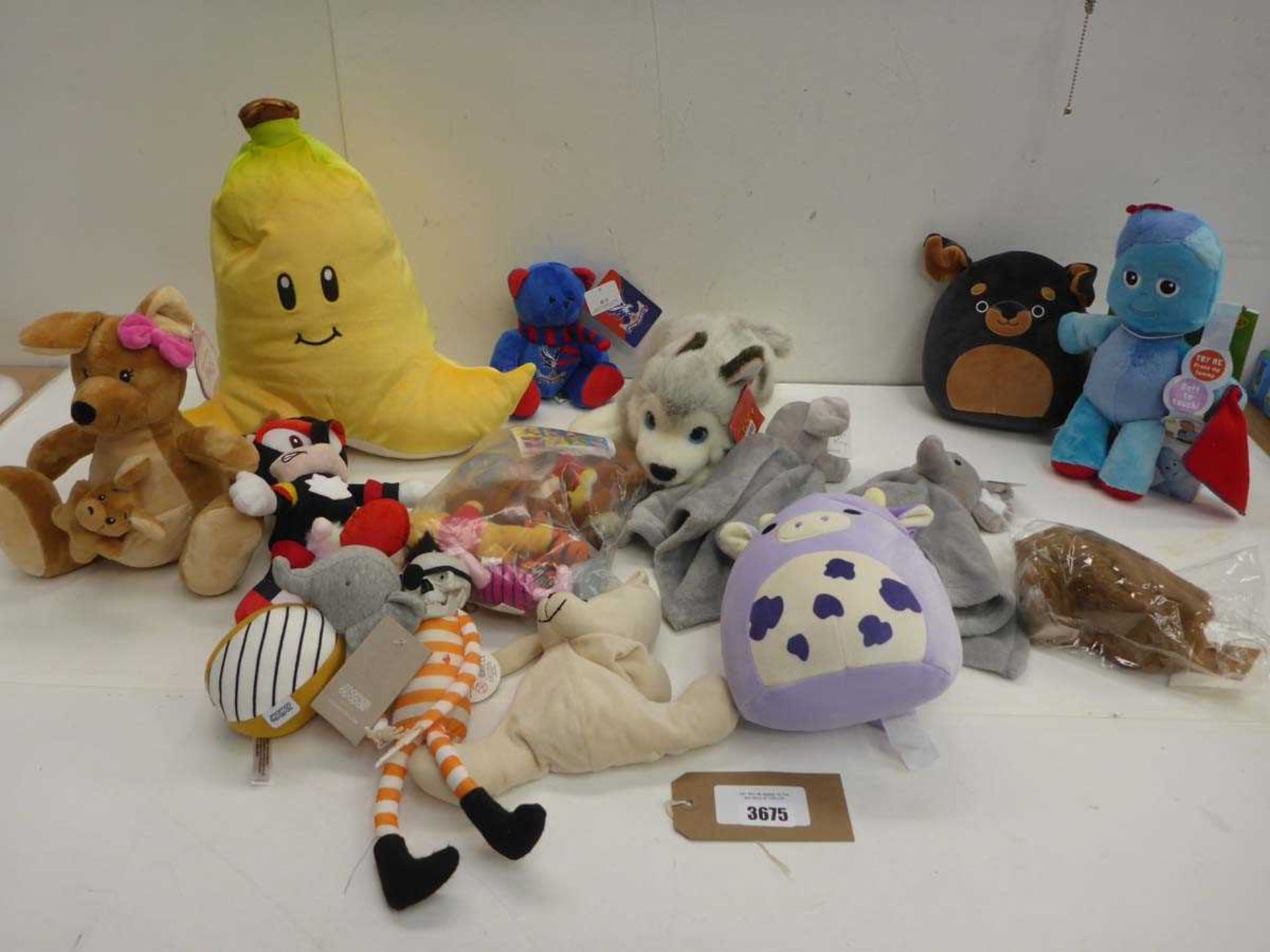 +VAT Selection of soft toys including Mariokart, Bonez, Squishmallows etc