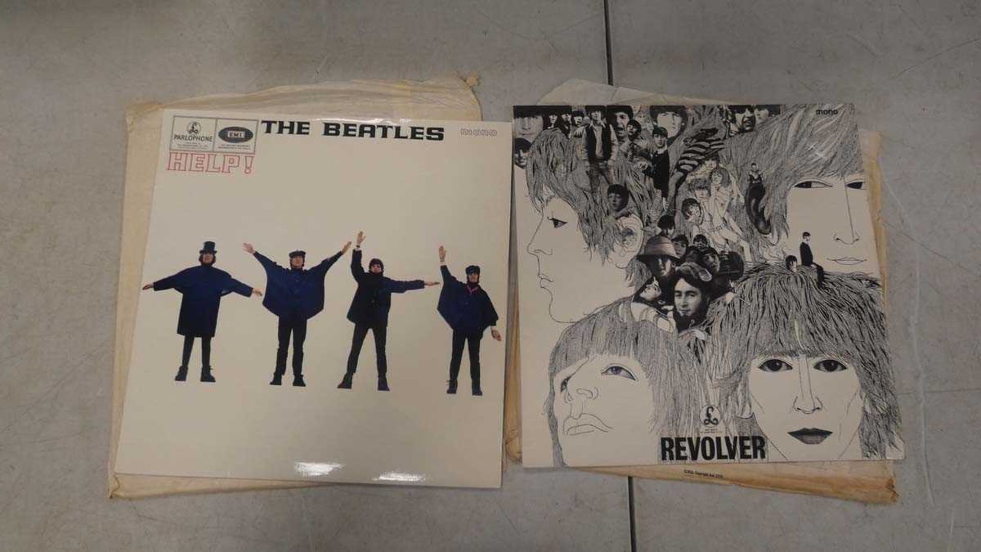 Misprint copy of The Beatles Revolver album and Copy of The Beatles Help album in mono, issued by