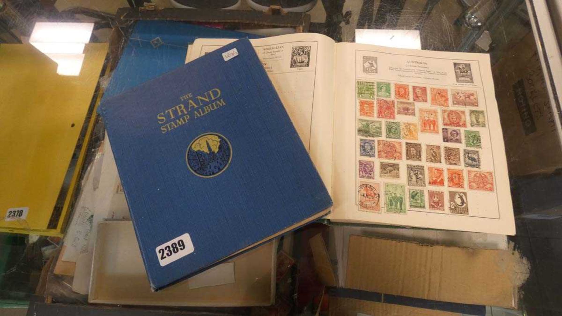 2 old stamp albums with contents