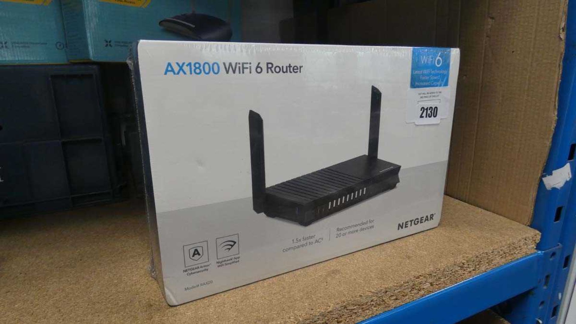 +VAT Netgear Wi-Fi 6AX1800 router in sealed box