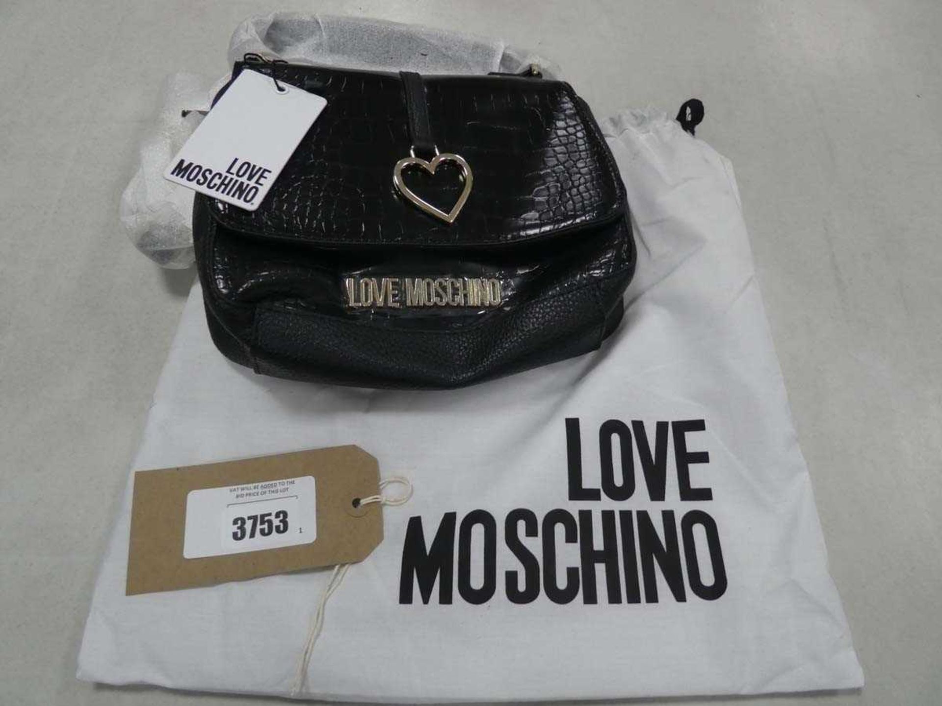 +VAT Moschino Borsa Pu St Croco crossbody bag with dustbag