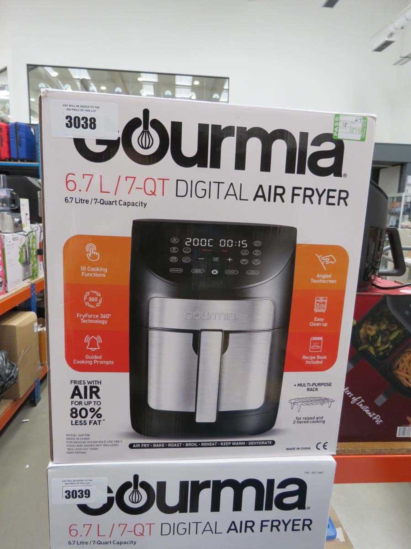 +VAT Gourmia 6.7l digital air fryer