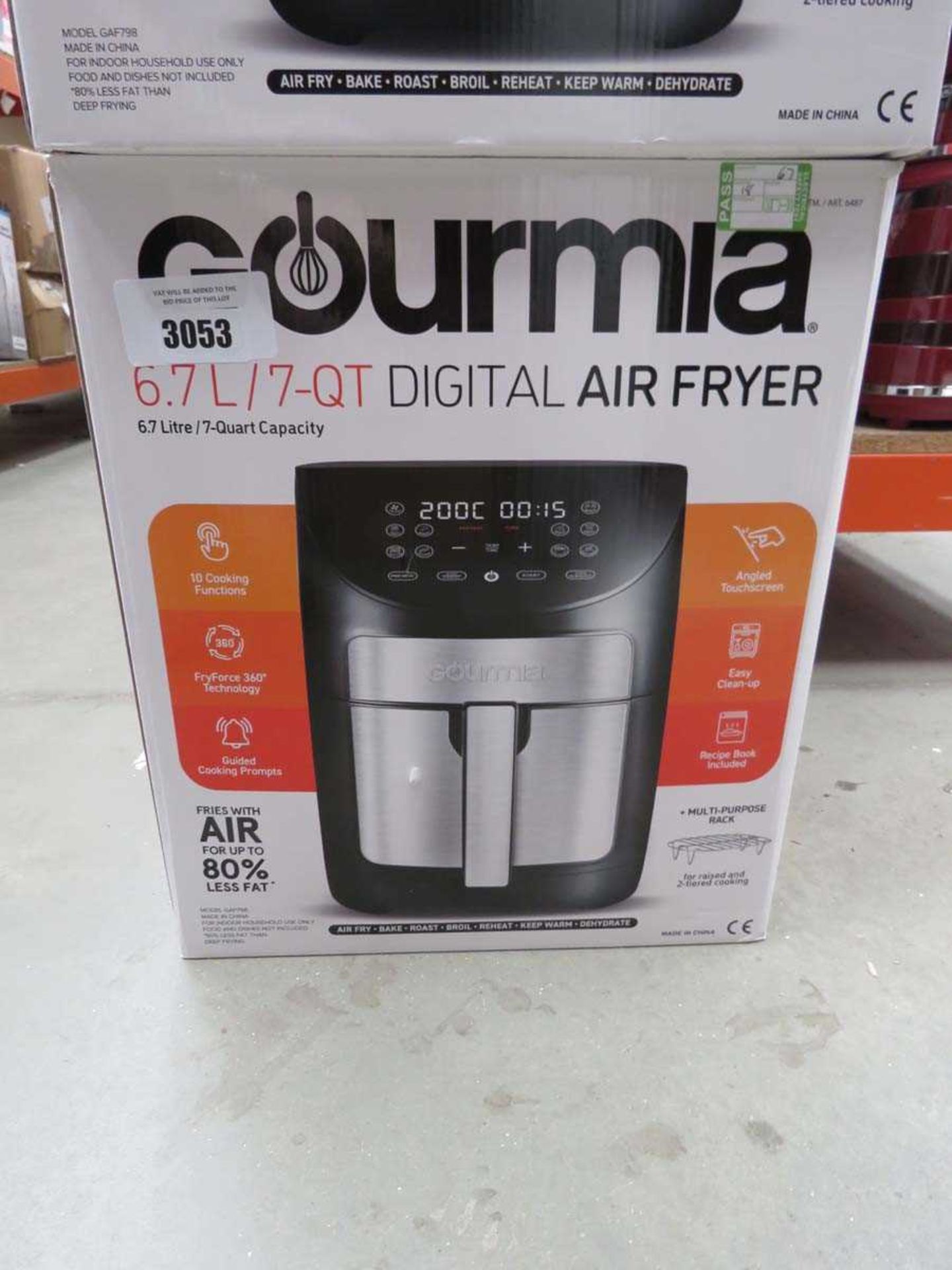 +VAT Gourmia 6.7l digital air fryer