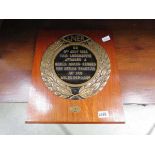 Cast iron LNER replica plaque for a steam train world record speed