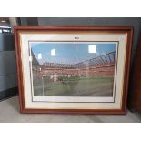 Framed and glazed limited edition rugby print - England 15 - New Zealand 9