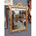 Rectangular mirror in ornate guilt frame