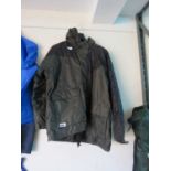 Green and black waterproof jacket, L