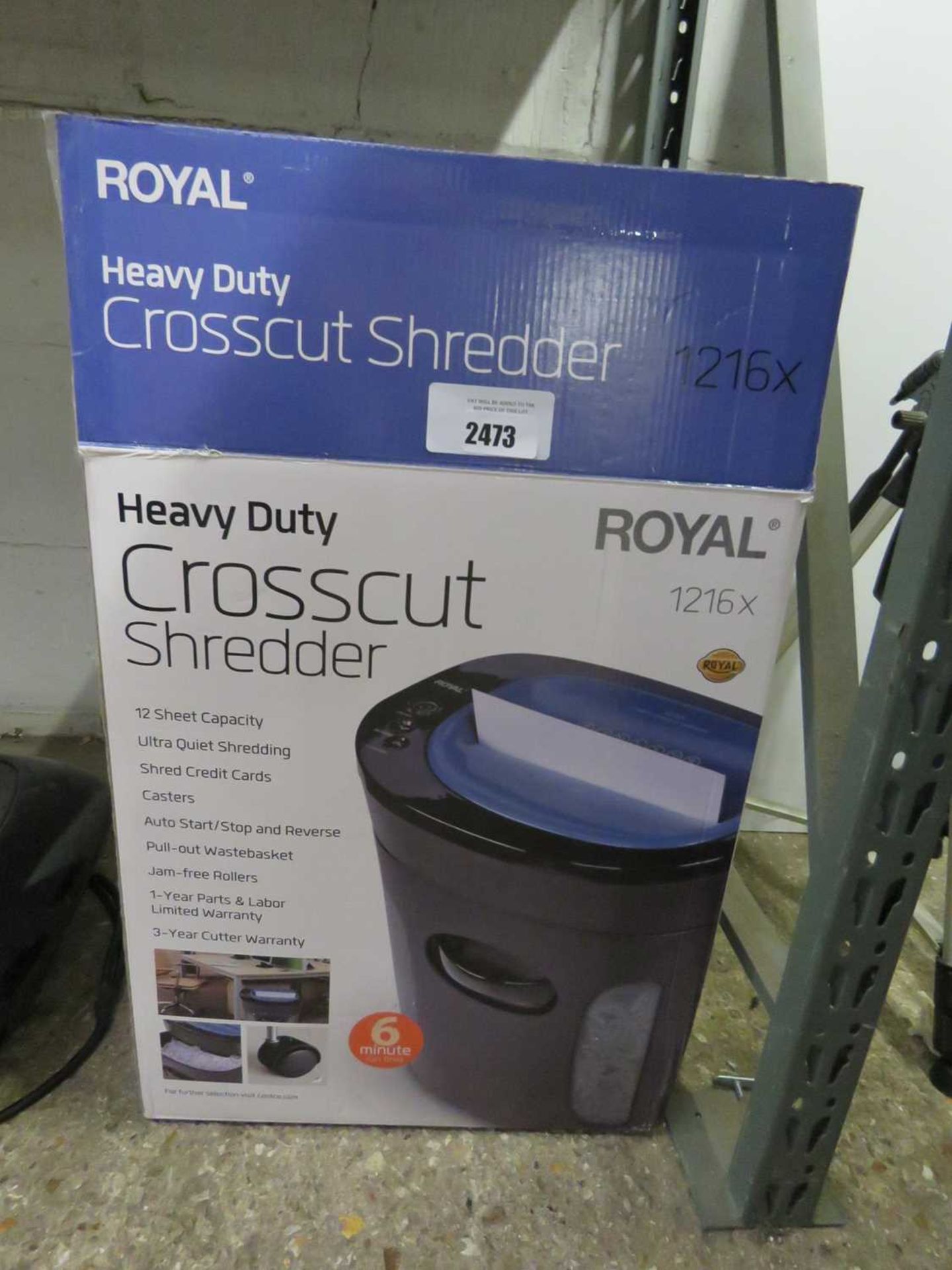 +VAT Royal heavy duty cross cut shredder