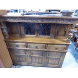 Dark oak court cupboard