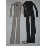 +VAT Maniere De Voir ladies two tone knitted jumpsuit in grey and beige both size S