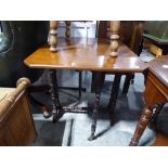 Edwardian drop side mahogany occasional table