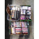 3 crates of DVDs