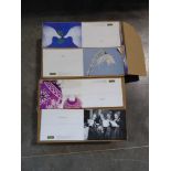 Two boxes containing various Christmas cards