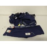 +VAT 10 pairs of navy blue ladies DKNY sport trousers in mixed sizes