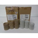 8 boxed sets of 3 star design battery operated candles (4 boxes in silver, 4 boxes in gold)